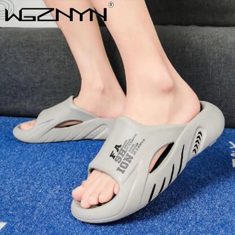 2024 Summer Men Massage Slippers Sides Indoor Outdoor Sandals Beach Casual Shoes