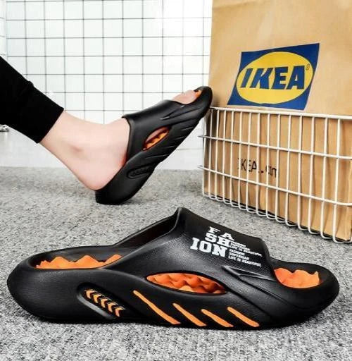 2024 Summer Men Massage Slippers Sides Indoor Outdoor Sandals Beach Casual Shoes