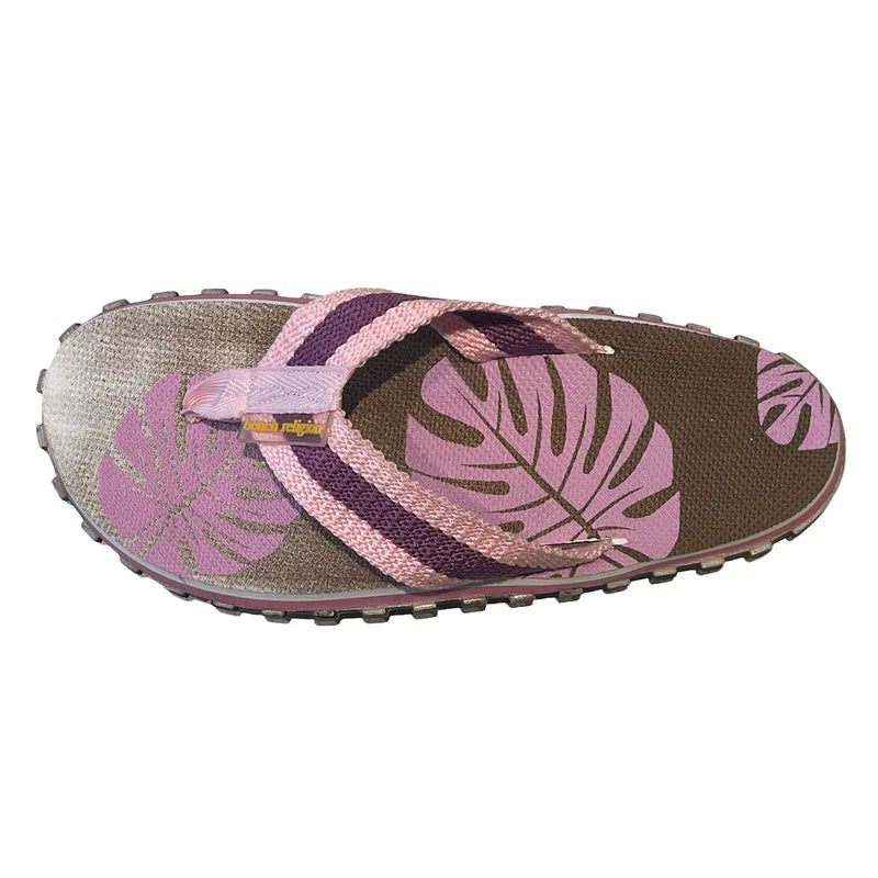 Beach Religion Leaf Summer Thong Slippers Toe Sandals Slides Bathingshoes pink