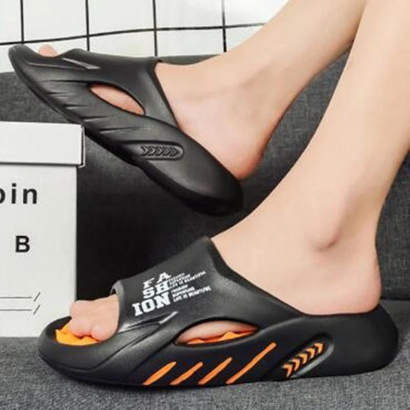 2024 Summer Men Massage Slippers Sides Indoor Outdoor Sandals Beach Casual Shoes