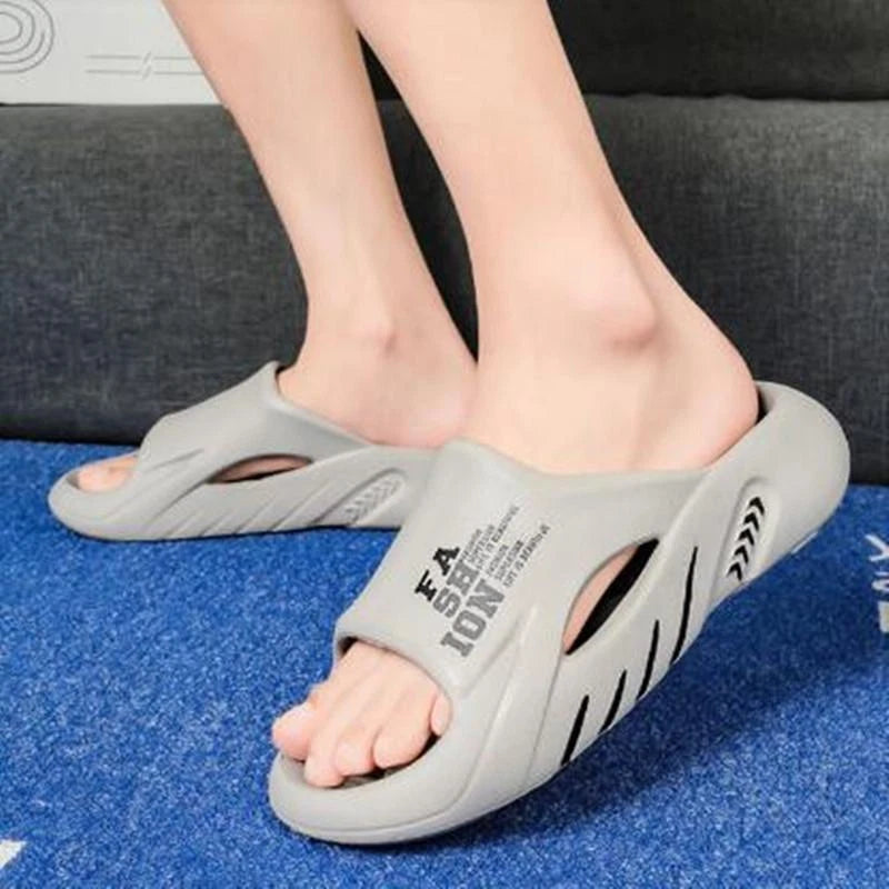 2024 Summer Men Massage Slippers Sides Indoor Outdoor Sandals Beach Casual Shoes