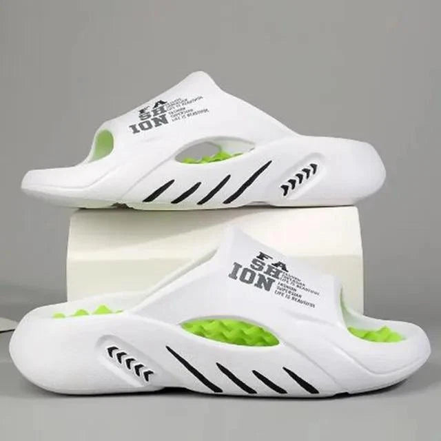 2024 Summer Men Massage Slippers Sides Indoor Outdoor Sandals Beach Casual Shoes