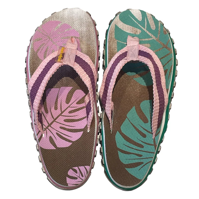 Beach Religion Leaf Summer Thong Slippers Toe Sandals Slides Bathingshoes pink