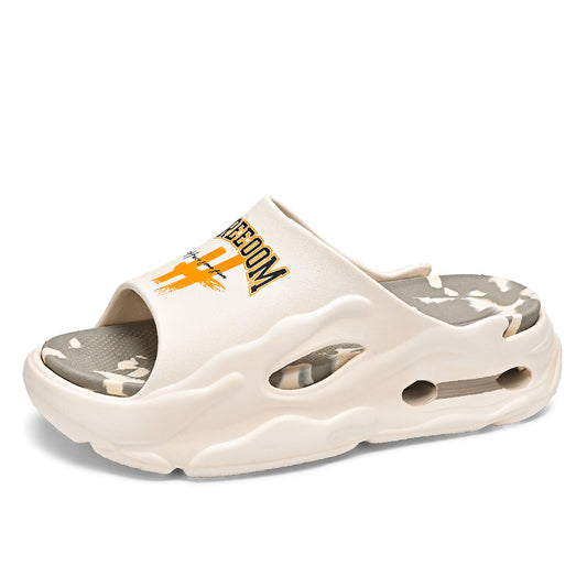 Open-Toe Slides - Comfortable, Non-Slip EVA Sole for Indoor/Outdoor Use, Breathable & Lightweight, Perfect for Beach Days & Casual Wear