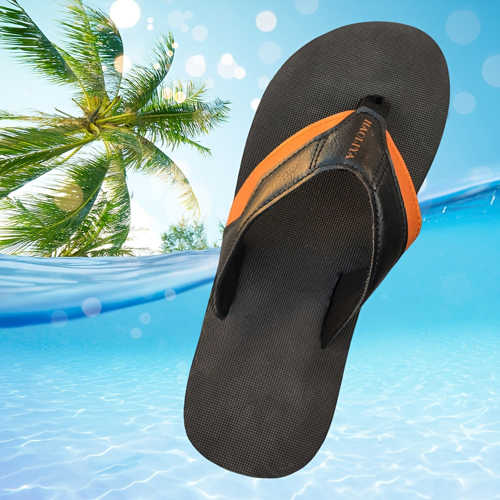 Men'S Lightweight Slip-On Flip Flops with Arch Support - Comfortable Non-Slip Rubber Sole, Durable EVA Insole & Arch Support for Indoor/Outdoor Beach, Hiking, Casual Wear - Spring Summer Fall Fashion Sandals, Beach Shoes, Arch Support Sandals, Minimalist