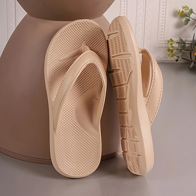 BUSYLION Men'S Summer Casual Flip-Flops - Lightweight, Breathable EVA Sandals with Non-Slip Sole, Comfortable for Indoor & Outdoor Use, Black, Allseason Footwear, Simple Slipon Design, Durable Footwear