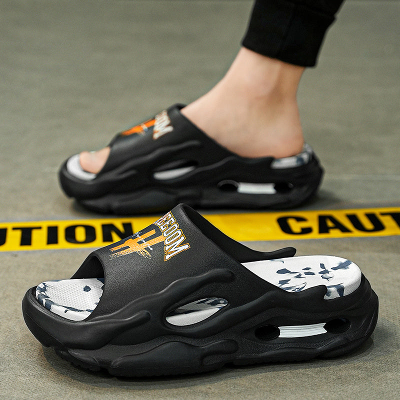 Open-Toe Slides - Comfortable, Non-Slip EVA Sole for Indoor/Outdoor Use, Breathable & Lightweight, Perfect for Beach Days & Casual Wear