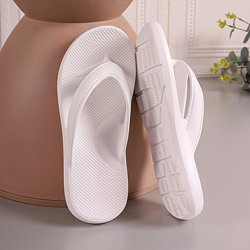 BUSYLION Men'S Summer Casual Flip-Flops - Lightweight, Breathable EVA Sandals with Non-Slip Sole, Comfortable for Indoor & Outdoor Use, Black, Allseason Footwear, Simple Slipon Design, Durable Footwear