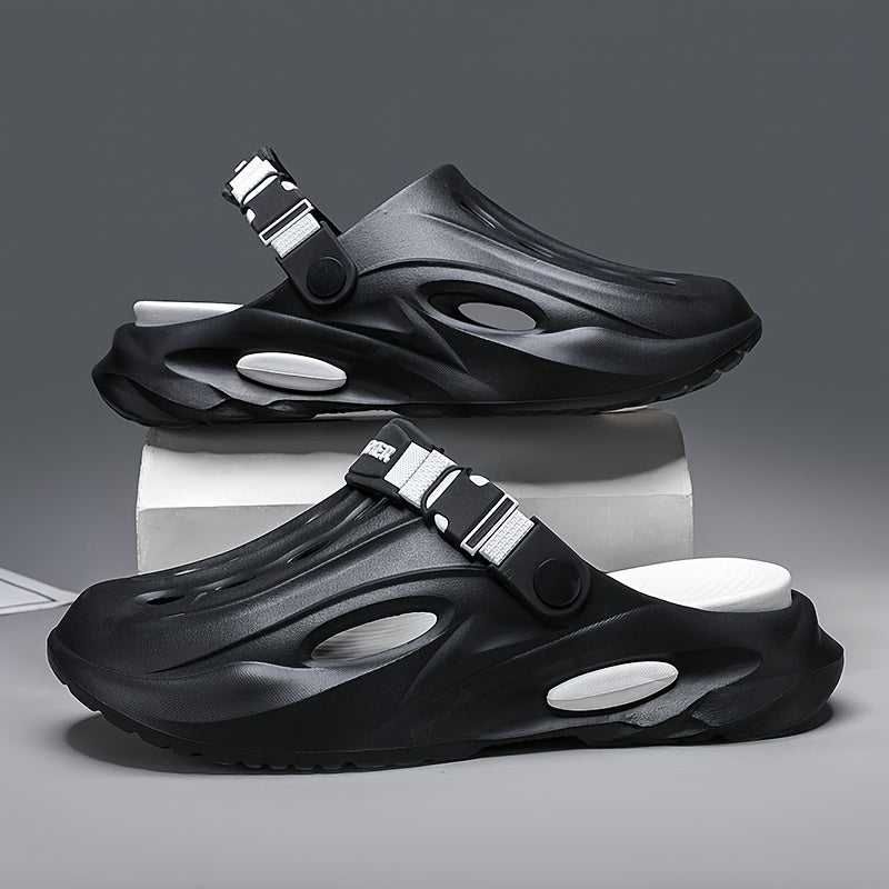Men'S and Women'S Summer EVA Slides - Lightweight, Breathable, Non-Slip Comfort Sandals for Beach, Hiking, and Casual Wear, Soft Sole, Open Toe, Stylish Black and White Design, Beach Sandals | Summer Footwear | EVA Material Sandals, Summer Sandals