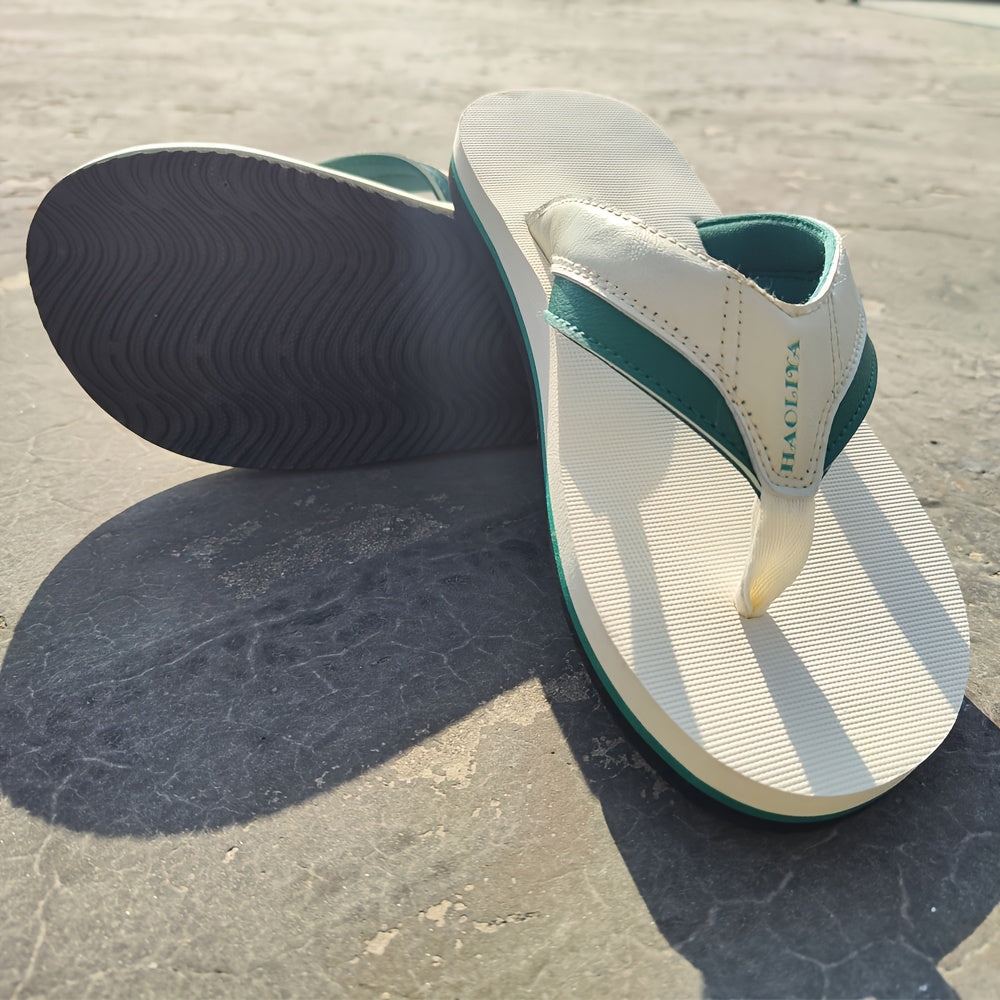 Men'S Lightweight Slip-On Flip Flops with Arch Support - Comfortable Non-Slip Rubber Sole, Durable EVA Insole & Arch Support for Indoor/Outdoor Beach, Hiking, Casual Wear - Spring Summer Fall Fashion Sandals, Beach Shoes, Arch Support Sandals, Minimalist