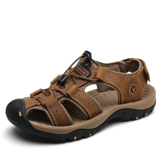 Leather Men's Summer Sandals Fashion Casual Outdoor Beach Slippers Wading Shoes