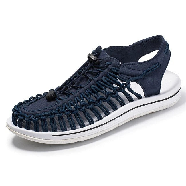 Summer Men Sandals Fashion Handmade Weaving Breathable Casual Beach Slipper