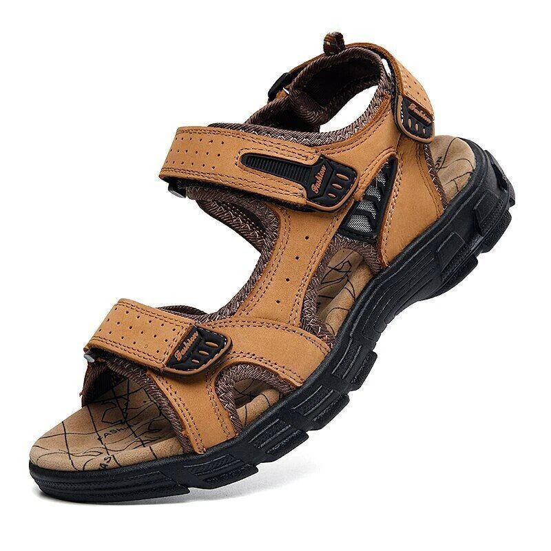 Summer Outdoor Fashion Men's Sandals Genuine Leather Beach Soft Slippers