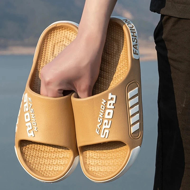 Men's Lightweight Summer Slippers Open Toe Indoor Outdoor Slides Flip Flops Gift