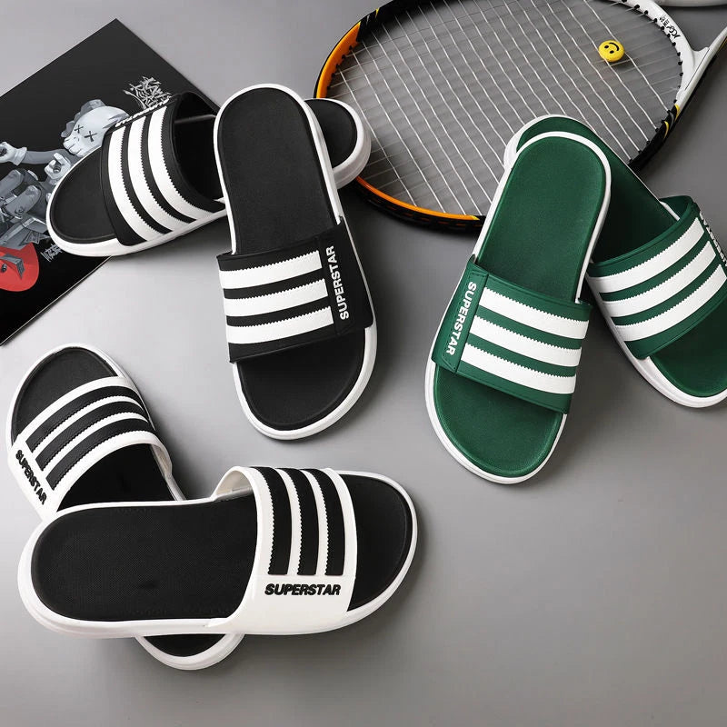 New Casual Couple Men's Slippers One Word Beach Trend Home Ladies Sandals