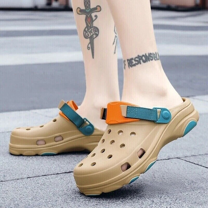 Men Slip On Garden Mules Clogs Sports Sandals Beach Shoes Water Slippers Size US