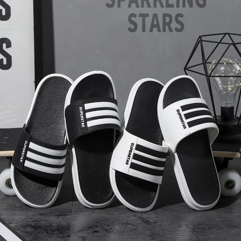 New Casual Couple Men's Slippers One Word Beach Trend Home Ladies Sandals