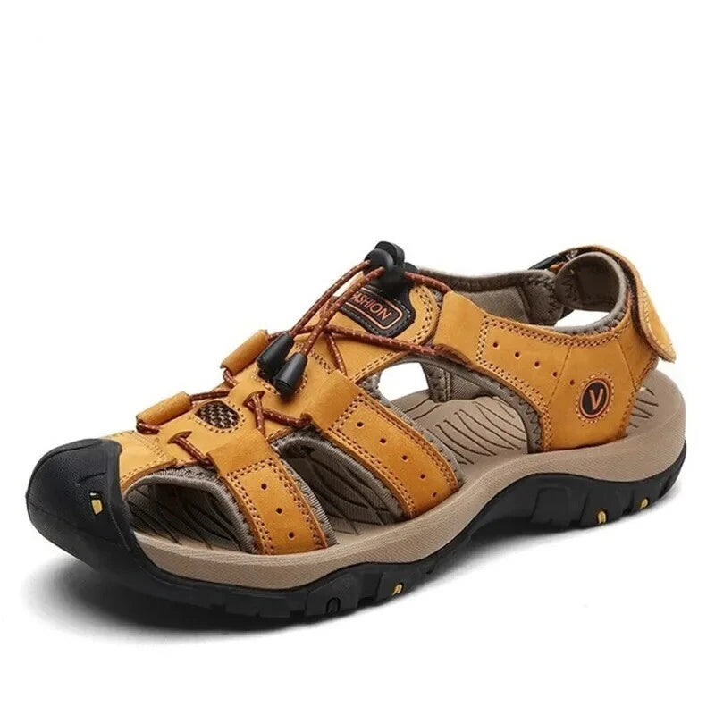 Leather Men's Summer Sandals Fashion Casual Outdoor Beach Slippers Wading Shoes