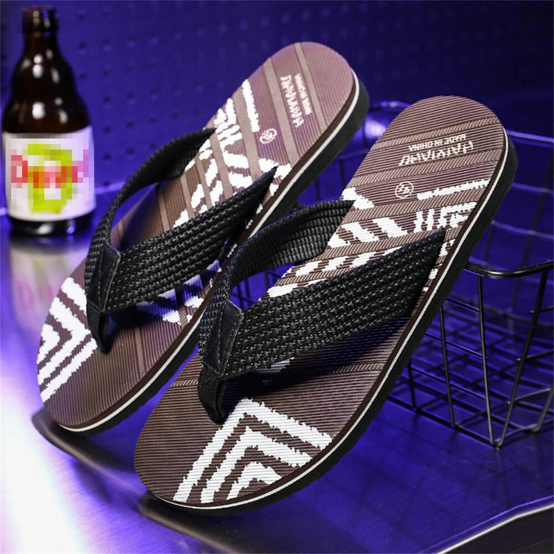 Mens Flip Flops Fashion Slip on Thong Slippers Sandals Summer Beach Shoes