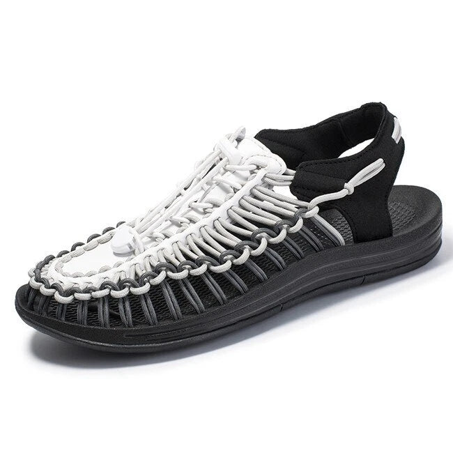 Summer Men Sandals Fashion Handmade Weaving Breathable Casual Beach Slipper