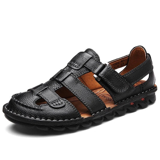 Leather Sandals Summer Outdoor Handmade Sandals Comfortable Beach Slipper