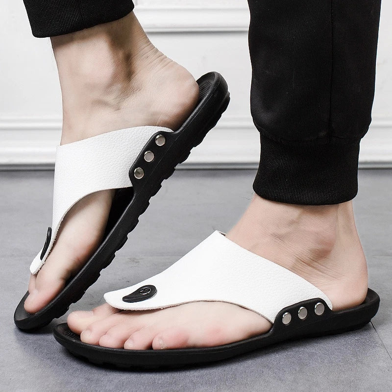 Summer Men Flip-Flops Beach Slippers Sandals Comfortable Non-Slip Slides