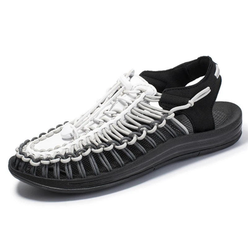 Summer Men Sandals Fashion Handmade Weaving Breathable Casual Beach Slipper