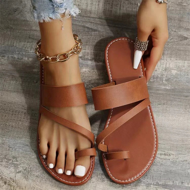 Summer Ladies Slingback Beach Flat Sandals Women's Lightweight Slip on Slippers