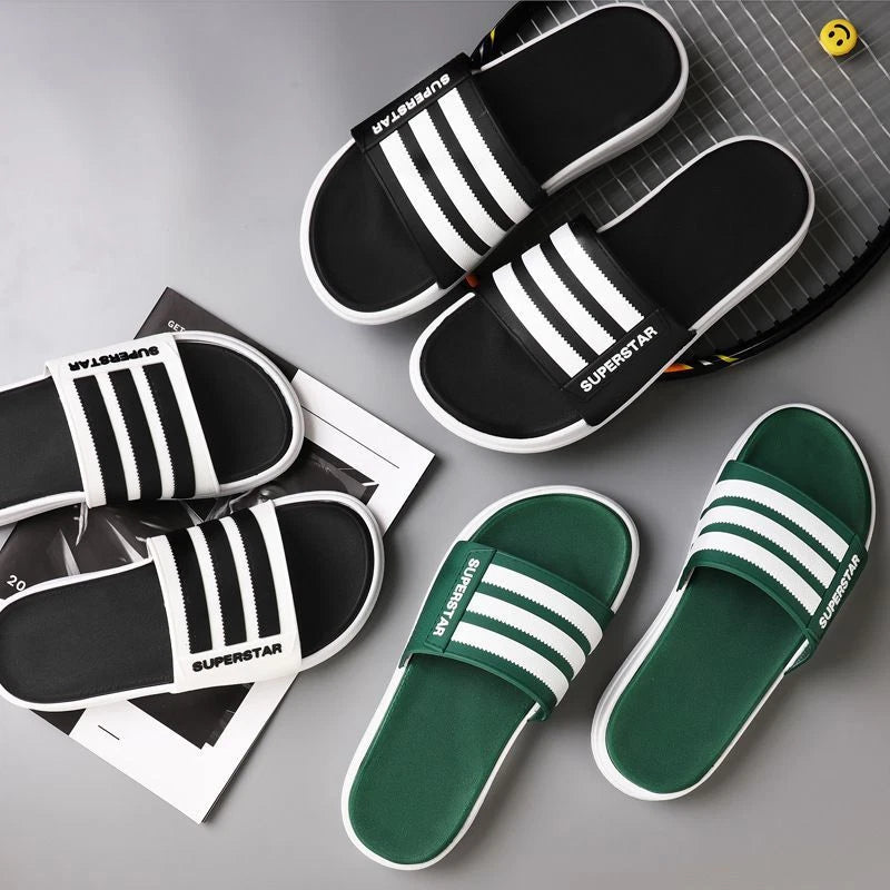 New Casual Couple Men's Slippers One Word Beach Trend Home Ladies Sandals