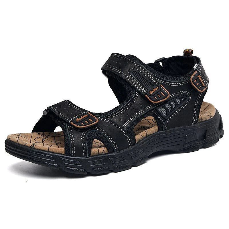 Summer Outdoor Fashion Men's Sandals Genuine Leather Beach Soft Slippers