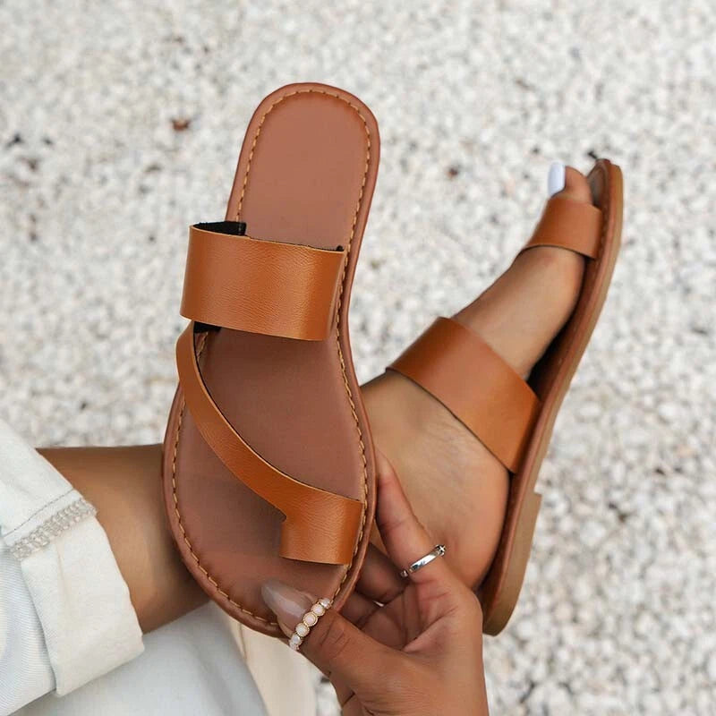 Summer Ladies Slingback Beach Flat Sandals Women's Lightweight Slip on Slippers