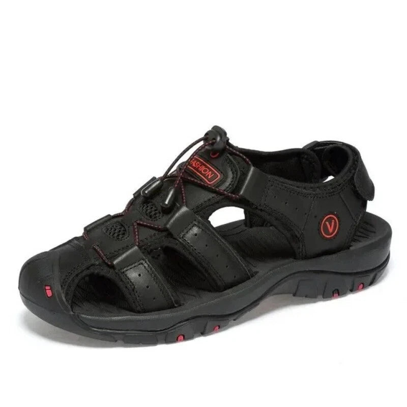 Leather Men's Summer Sandals Fashion Casual Outdoor Beach Slippers Wading Shoes