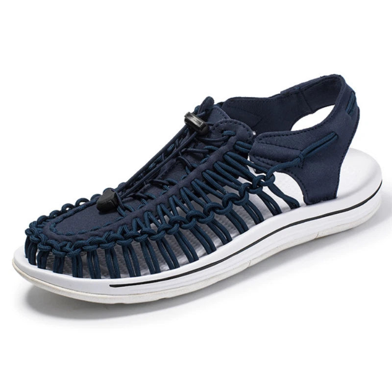 Summer Men Sandals Fashion Handmade Weaving Breathable Casual Beach Slipper