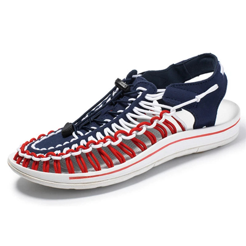 Summer Men Sandals Fashion Handmade Weaving Breathable Casual Beach Slipper