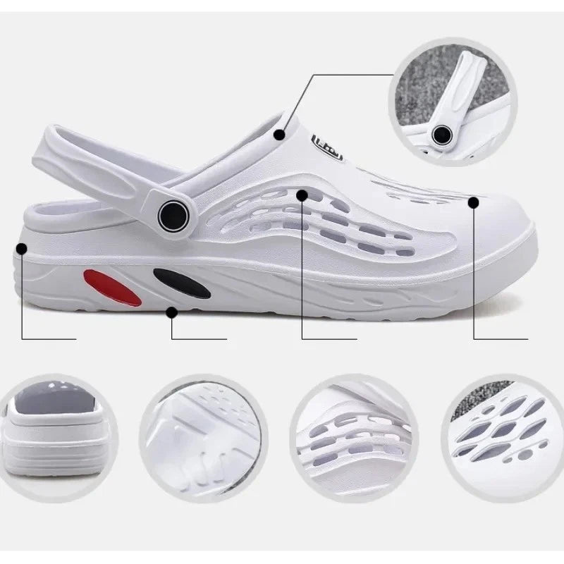 Summer Men Sandals Light EVA Casual Clogs Shoes Home Beach Garden Outdoor Gift