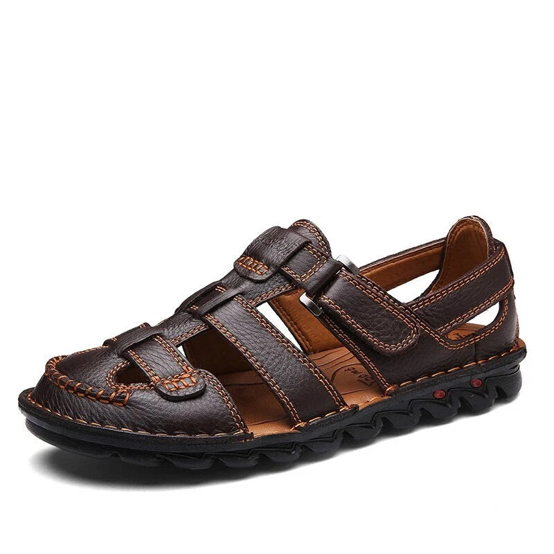 Leather Sandals Summer Outdoor Handmade Sandals Comfortable Beach Slipper