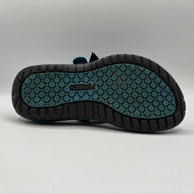 Teva Bomber Flip Flops Mens Size 5 Black/Blue Slip On Thong Slides Sandals Beach