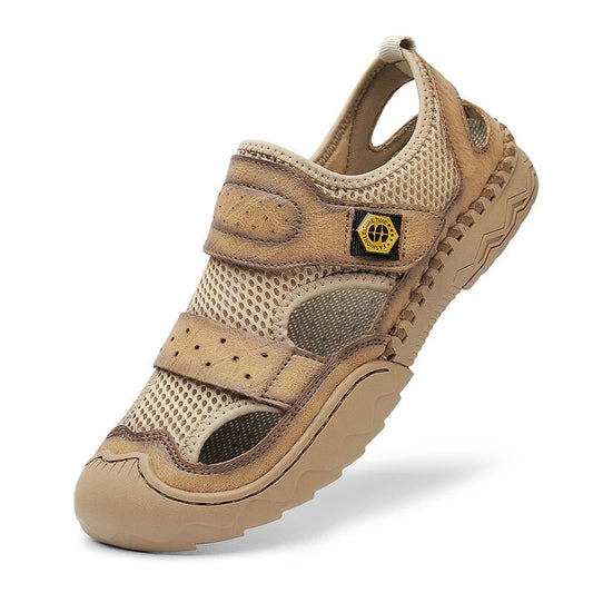 Summer Fashion Leather Breathable Beach Sandals Non-slip Casual Slipper