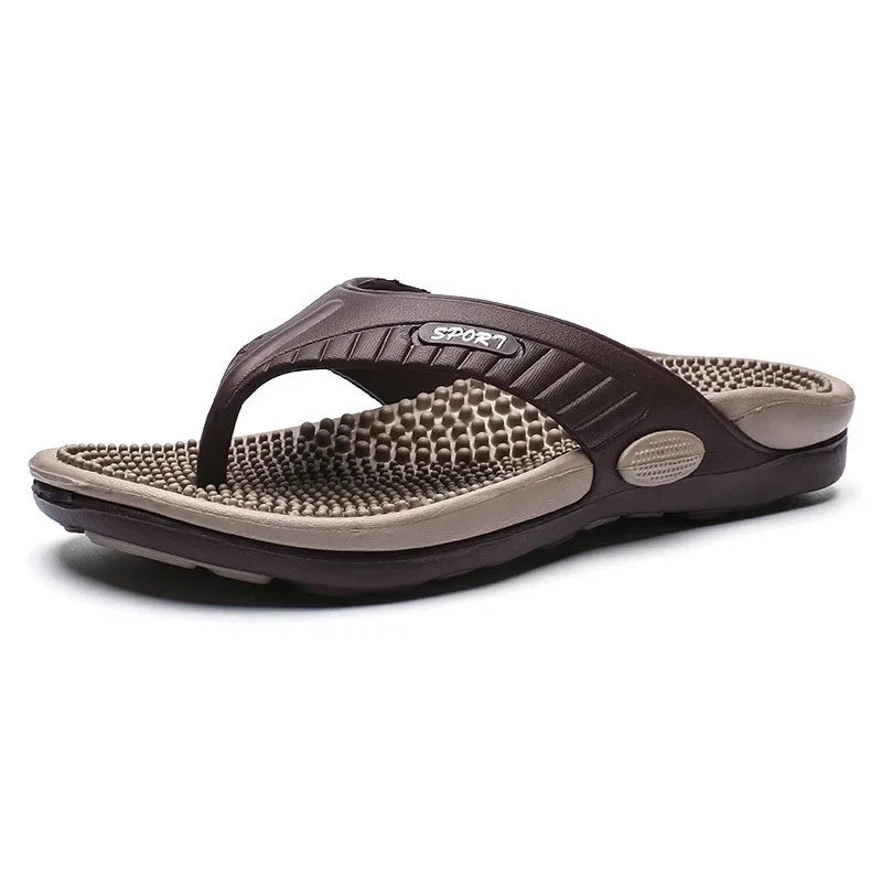 Massage Flip Flops for Men Summer Breathable Beach Shoes Sandals Men Luxury Flip