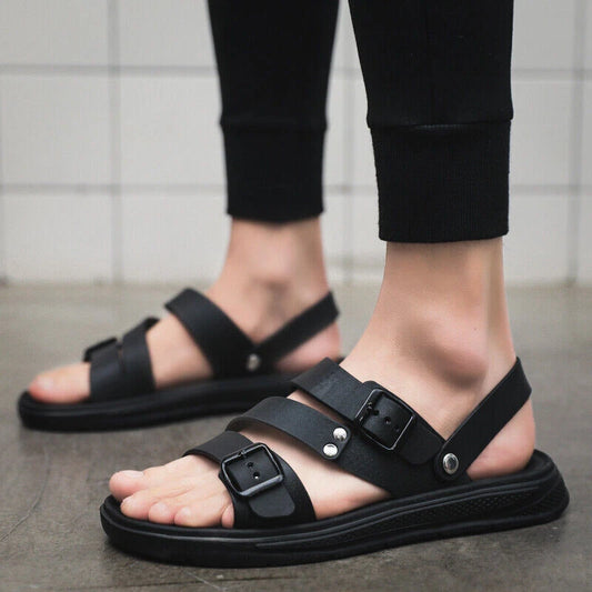 Men Fashion Plastic Sandals Casual Sports Summer Beach Shoes Home Slippers