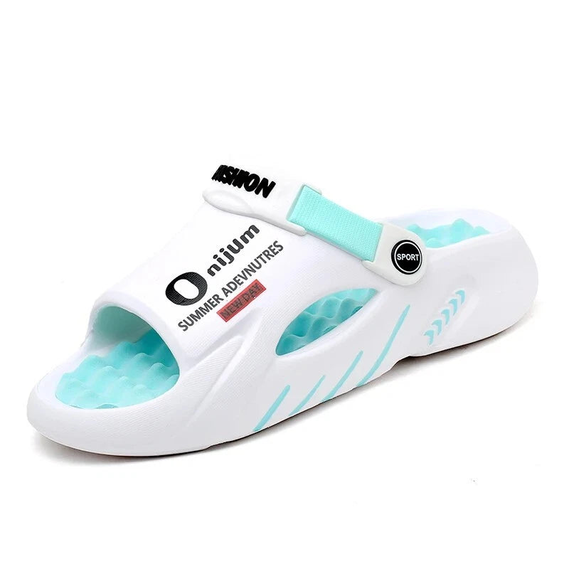 New Men Slippers 2025 Summer Soft-soled Platform Slides Sandals Beach Flip Flops