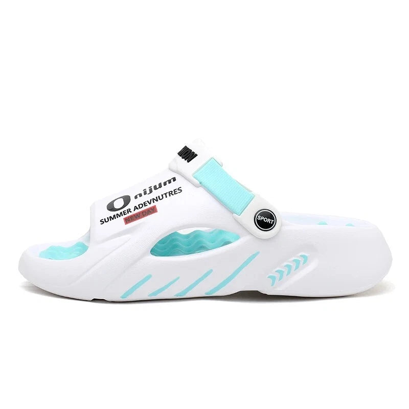 New Men Slippers 2025 Summer Soft-soled Platform Slides Sandals Beach Flip Flops