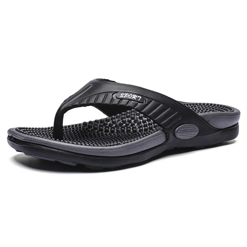 Massage Flip Flops for Men Summer Breathable Beach Shoes Sandals Men Luxury Flip