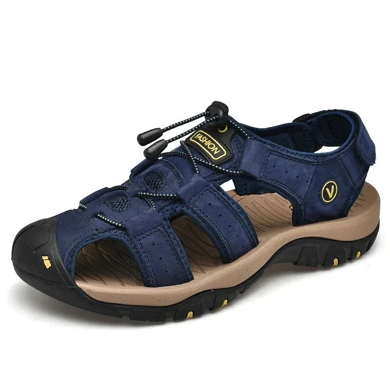 Leather Men's Summer Sandals Fashion Casual Outdoor Beach Slippers Wading Shoes