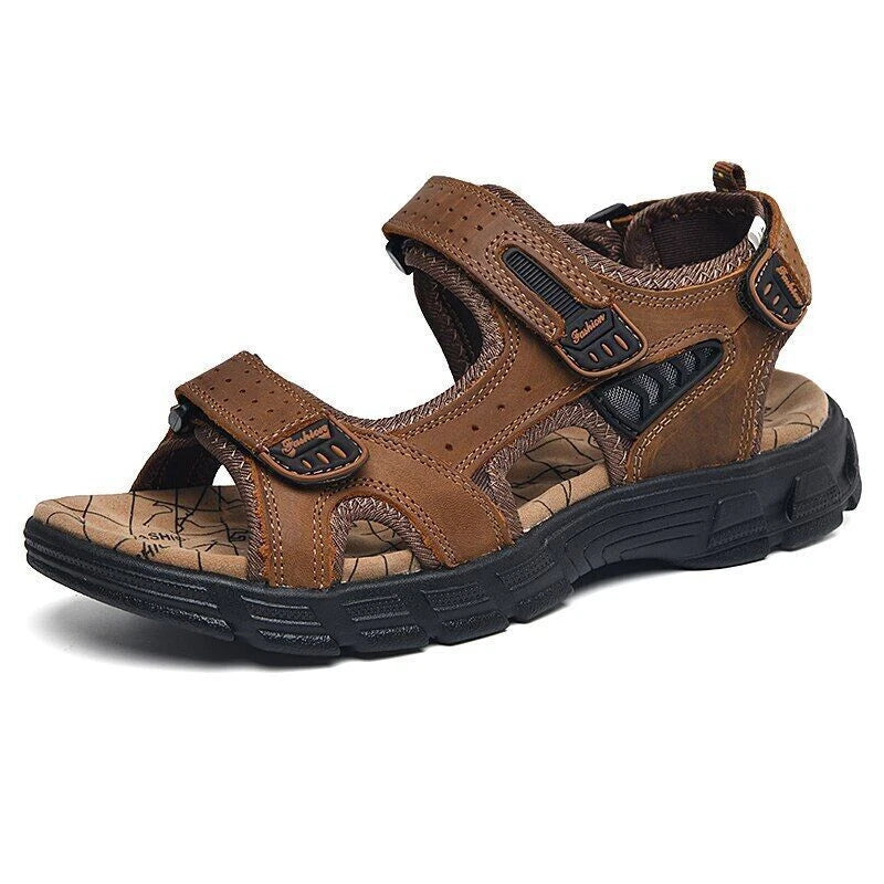 Summer Outdoor Fashion Men's Sandals Genuine Leather Beach Soft Slippers