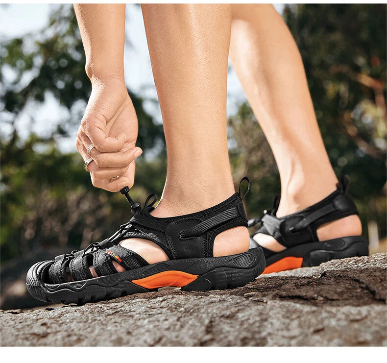 Summer Men's Sandals Roman Beach Slippers Outdoor Wading Non-slip Sneakers