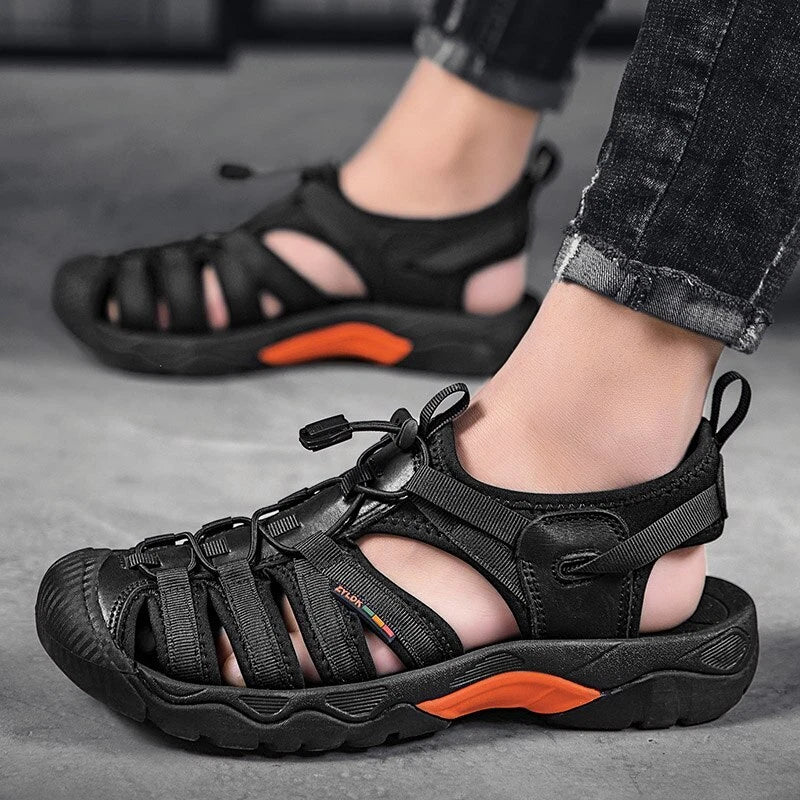 Summer Men's Sandals Roman Beach Slippers Outdoor Wading Non-slip Sneakers