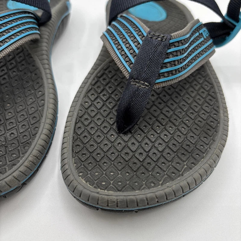 Teva Bomber Flip Flops Mens Size 5 Black/Blue Slip On Thong Slides Sandals Beach