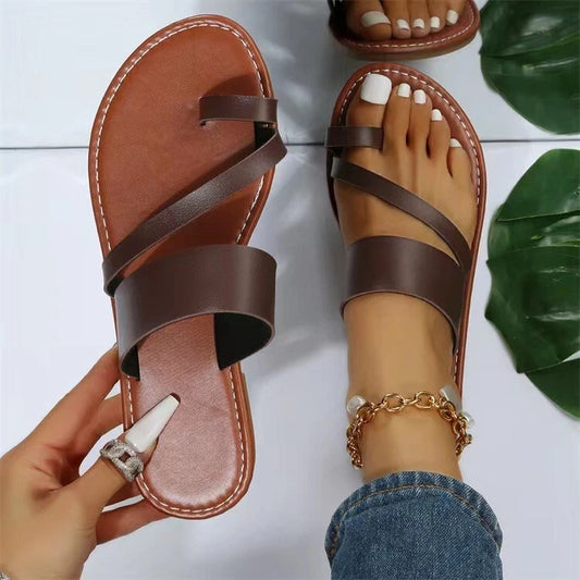 Summer Ladies Slingback Beach Flat Sandals Women's Lightweight Slip on Slippers
