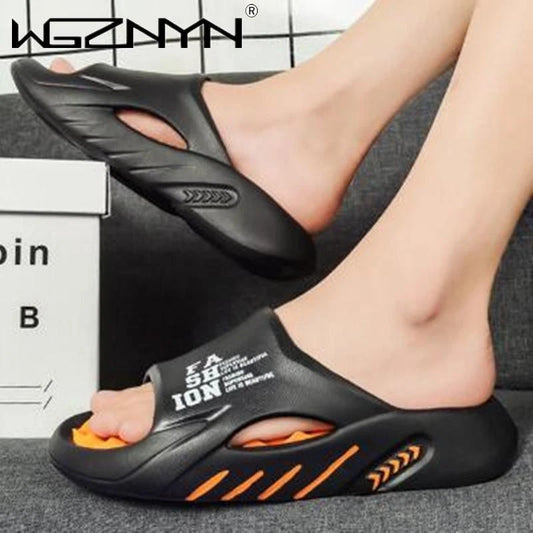 2024 Summer Men Massage Slippers Sides Indoor Outdoor Sandals Beach Casual Shoes